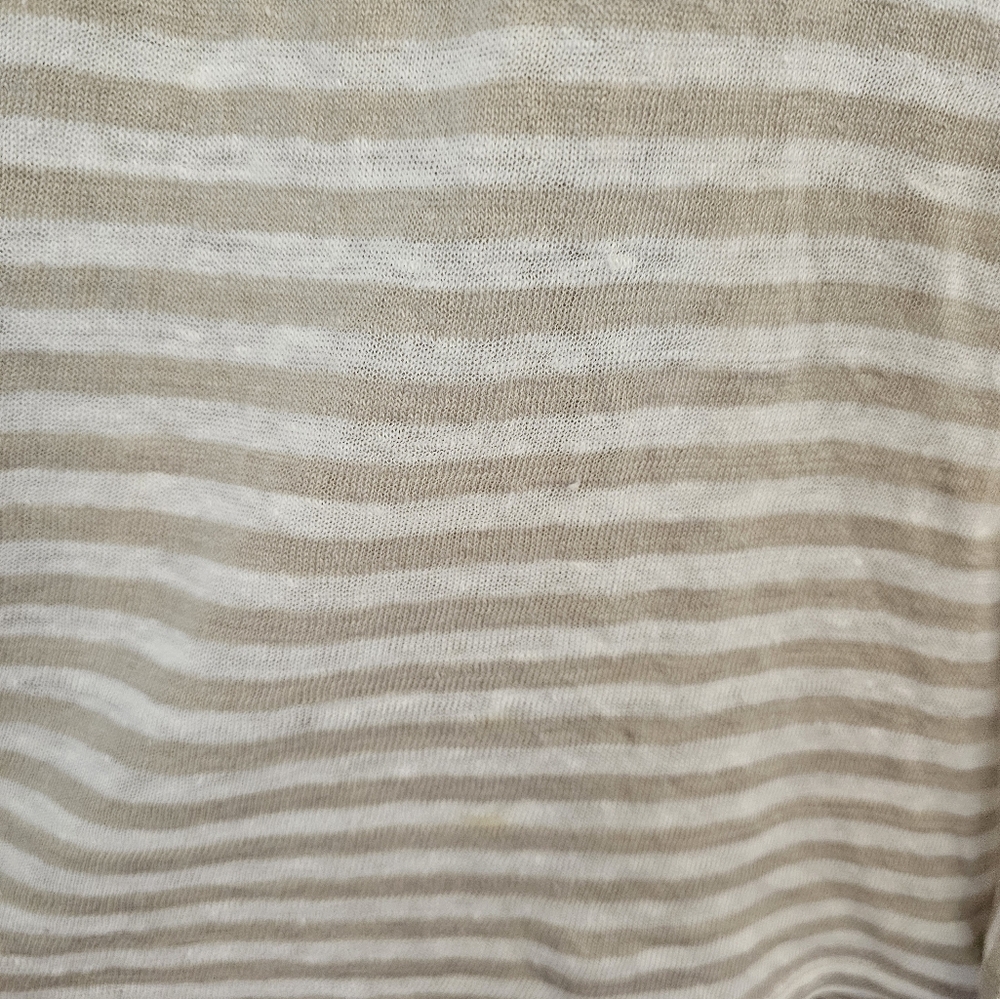Soft surroundings cascadia striped cardigan 100% linen - Picture 6 of 10